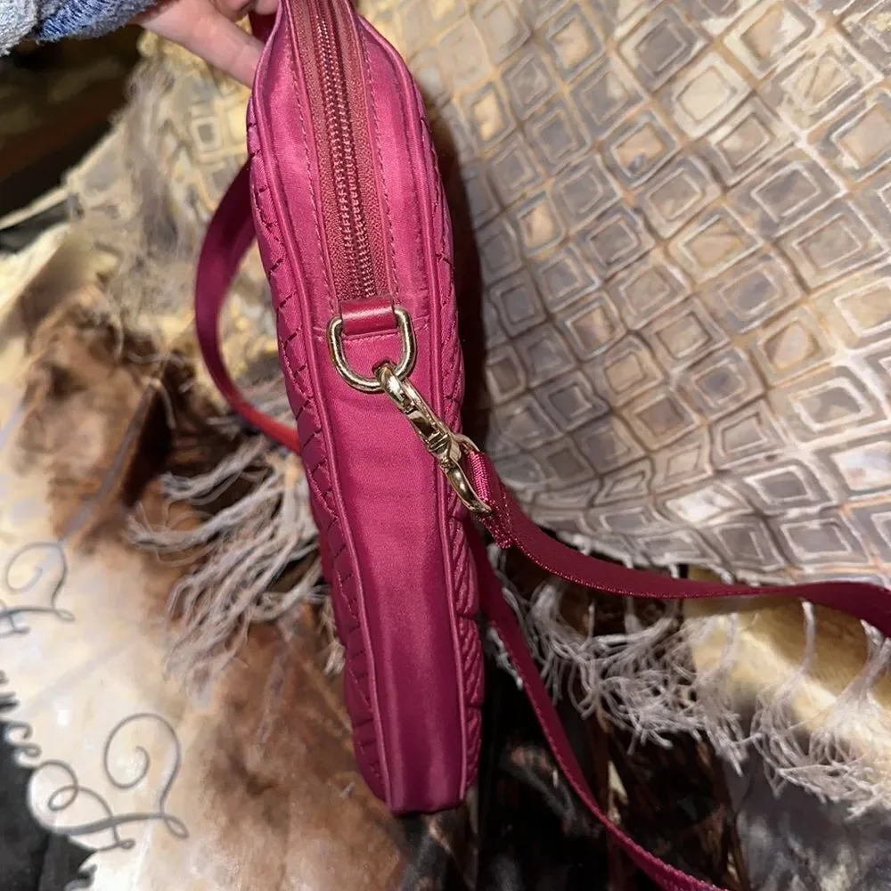 Cole Haan Fuchsia Quilted Padded Laptop Case Bag
